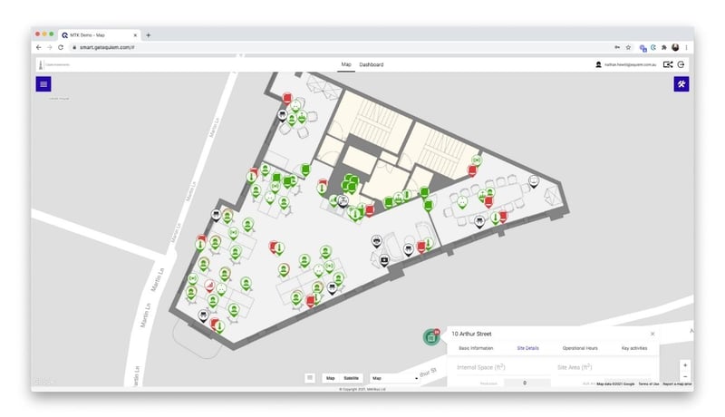 Visualisation of air quality readings | Equiem tenant app