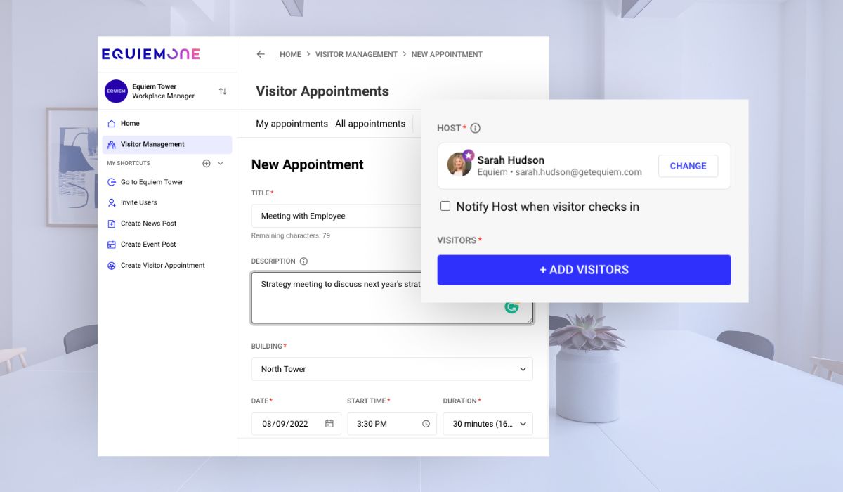Top 5 features of Equiem One’s Visitor Management System